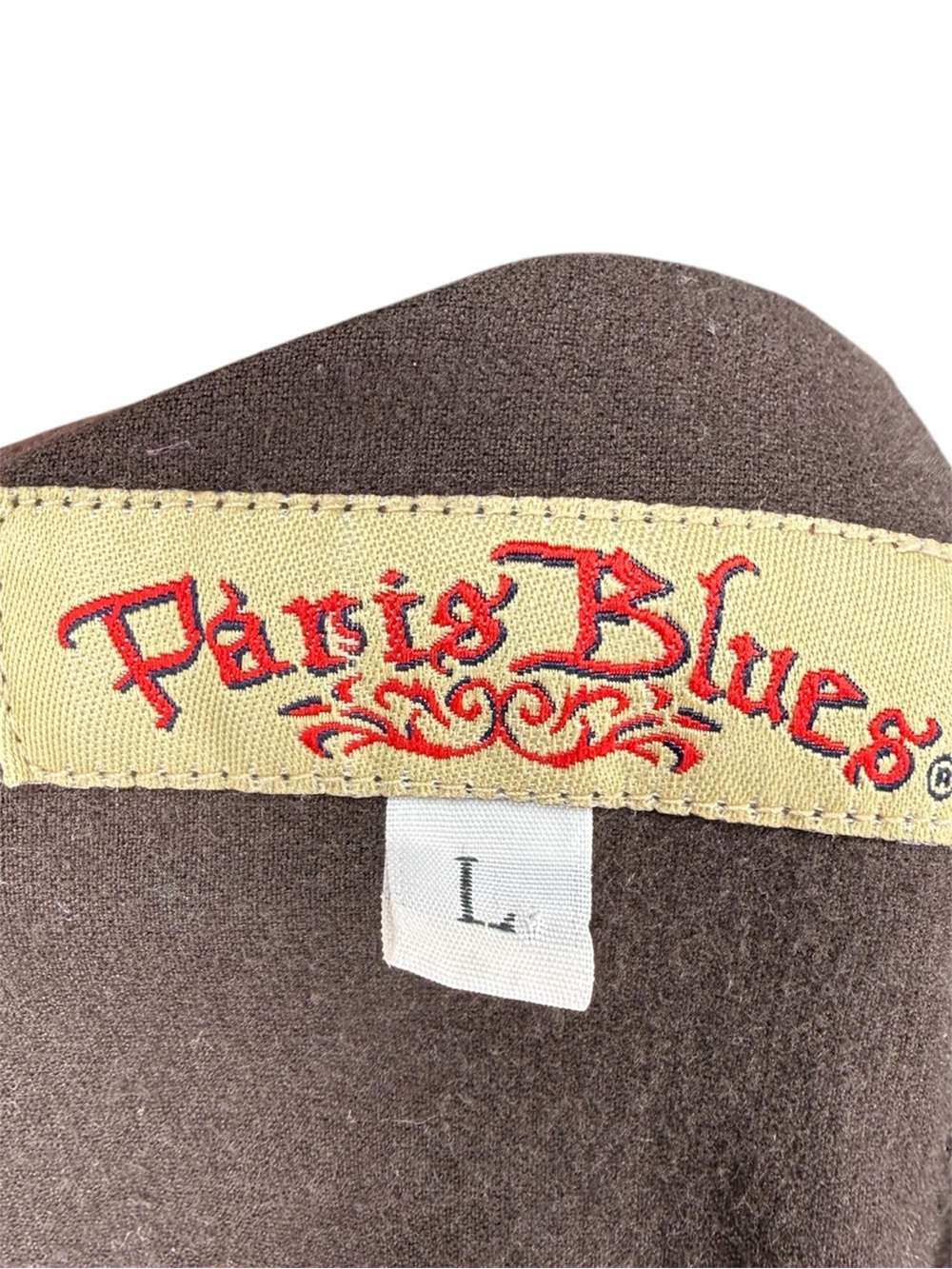 PARIS BLUES Brown Corduroy Tie Front Jacket Boho Western Y2K Large - Picture 7 of 8